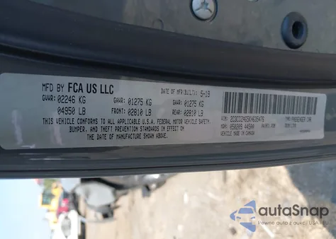 2019 Dodge Challenger Sxt z USA, uszkodzony, nr VIN 2C3CDZAG5KH635476